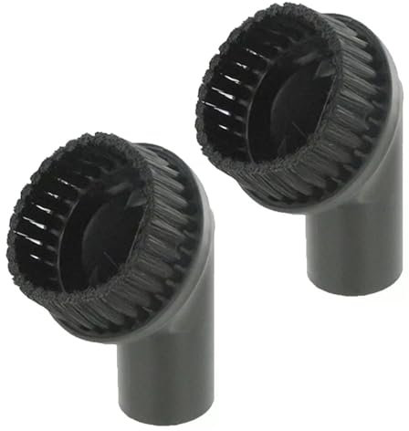 SPARES2GO Round Dusting Brush Tool for Wickes 215735 288557 20L Vacuum Cleaner (35mm, Pack of 2)
