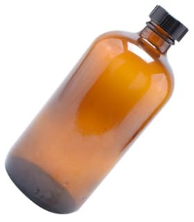 ABOOFAN 4pcs 500ml Brown Glass Bottle Set Bakelite Lid, Airtight Sealing Honey Glass Bottles for Kitchen Storage and Jam Preservation