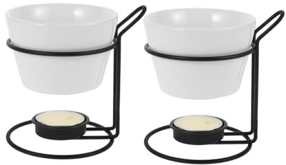 Hoement Forno Di Riscaldamento Ceramico Per Set Fonduta Pentola in Ceramica Per Cioccolato O Formaggio Scaldaformaggio Domestico