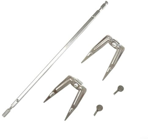 CWOQOCW Accesorio de varilla de asador giratorio de acero inoxidable para horno eléctrico, freidora de aire, accesorios de asado (tenedor asado)