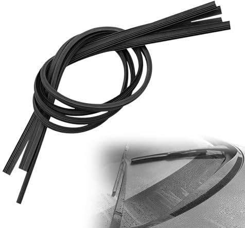 4 Pack Universal Windshield Wiper Refills Compatible with Cars Trucks SUVs and Vans Adjustable Frameless Boneles Wiper Blade Inserts DIY Rubber Strips Replacement