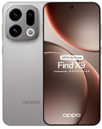 OPPO Find X9 5G 2025 (CPH2797) Dual SIM 512GB + 12GB RAM Android 16 Smartphone desbloqueado de fábrica (gris titanio)