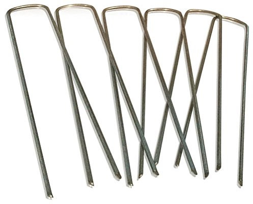 50 Piezas 6 11 Apuestas En Forma De u Estacas De Anclaje Al Suelo Apuestas Al Aire Clavos De Tierra De Jardín Clavijas De Cesped Artificial Pasadores Césped Exterior