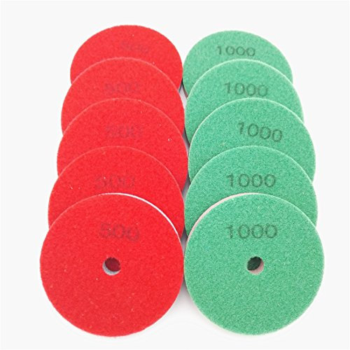 Diatool 10PCS/PK 10,2 cm spugna lucidatura pietra abrasiva per morbido pietra marmo pietra artificiale terrazzo, A6190410x10, S10