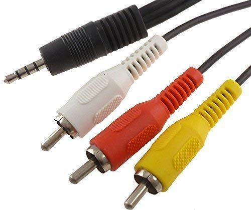 ACEMAX Câble jack mâle 3,5 mm vers RCA (Vidéo/Audio L/R) A/V pour MX MXQ MXQ PRO M8 M8S GBOX Q GBOX Q2 Droidbox AV port Android TV Box 1,2 m