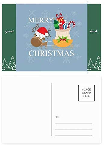 Weihnachts-Elch-Geschenk, Frohe Weihnachten, Festival, Glück, Postkarten-Set, Karten, Postkarte, Seite, 20 Stück