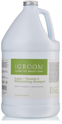 iGroom Argan+Vitamin E Dog Shampoo, Groom Like a Professional, Enhanced Cleaning Power, Recommended pH Balance, Made in USA, Gallon
