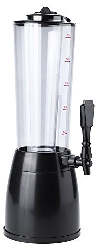 Dispenser di birra, distributore di bevande per distributori di birra da 2,5 litri Dispenser di bevande con tubo di ghiaccio per vino Birra Succo d'acqua Accessori per la casa(nero)