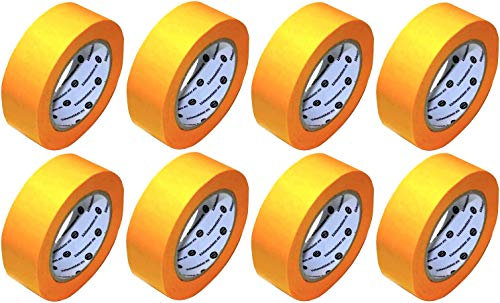 8x Rollen | 38mm x 50m | Goldband (soft) | Maler Abdeckband | klebemeister.eu…