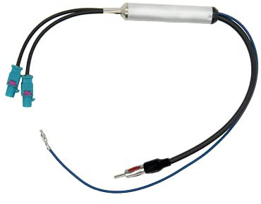 Vecys Autoradio AM/FM Antennenverstärker Splitter Fakra zu DIN Stecker zu Dual Fakra Z Stecker Splitter Kompatibel mit FM Autoradio