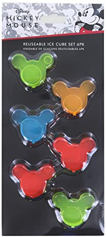 Disney Mickey Mouse Eiswürfel-Set, wiederverwendbar, 6-teilig