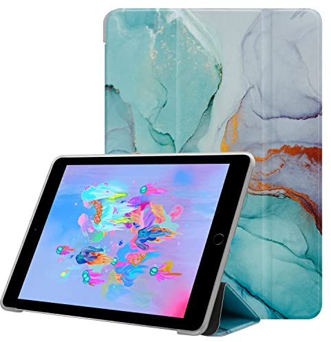 Cadorabo Hülle kompatibel mit Apple iPad mini MINI 2 MINI 3 MINI 4 MINI 5 Handyhülle aus Kunst Leder im Marmor Design [Kartenfächern] Case Hülle für iPad mini MINI 2 MINI 3 MINI 4 MINI 5 in Grün