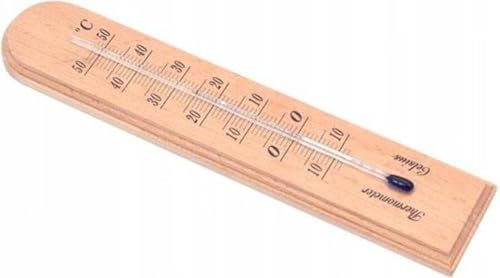 Synx Tools Thermomètre Bois Design 20cm Thermomètres Météo Thermomètre Extérieur Compact