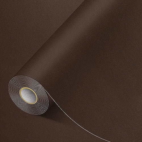MICTER Leder Selbstklebend 30 X 300 cm, PU Kunstleder Glatt Selbstklebend, Leder Reparatur Set für Möbel, Sofa, Autositze, Taschen, Leder Reparatur und Renovierung (Dunkelbraun)