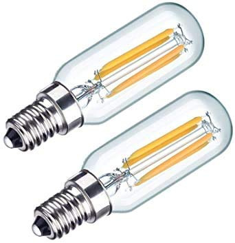 DECK INN Pack of 2 2W=3W LED Cooker Hood Light Bulbs SES E14 Small Edison Screw Warm White 2700K 280 Lumen 30W Incandescent Replacement T26 Tubular Filament Bulb
