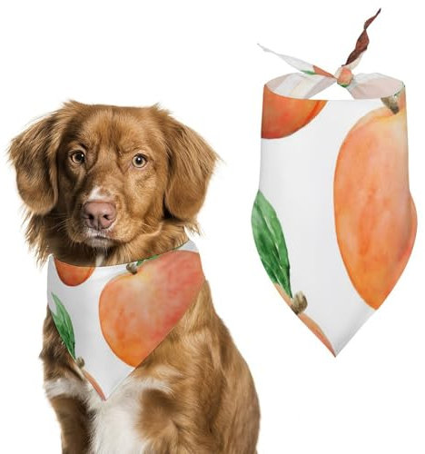 Hund Bandanas Pfirsiche Muster Hundeschal Latztuch Für Haustiere Large: 70 * 30 cm