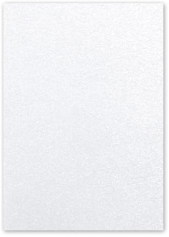 NEUSER PAPIER Papierbogen Metallic DIN A4-210 x 297 mm - Weiß - 50 Stück - 125 g/m² - Glanzpapier zum Basteln, bedruckbar, Kartenherstellung, Einladungen, Briefpapier