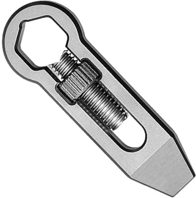 Small Keyring, Pocket , Portable Pocket Crowbar Tool, Keychain Titanium Alloy Wrench Crowbar Multifunctional Portable