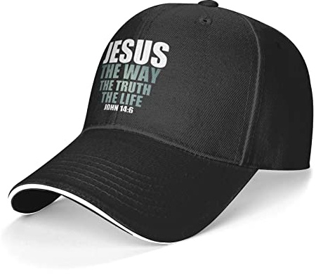 Hiphop-hatt Jesus The Way The Truth The Life John 14-6 religion basebollkeps lätt lastbilskeps klassisk lastbilskeps för sommar vuxen golf, Basebollkeps 914, M