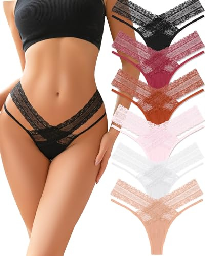 READY TO LOVE String Femme Sexy Chic Tanga Femme Dentelle sous-vêtements Culotte Invisible Slip Feminins Panties Multipack