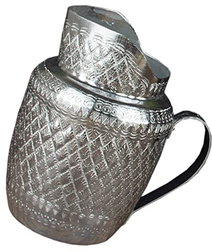 Cabilock Pichet à Boisson En Métal Large Ouverture 1,2 L, Carafe à Eau Domestique En Acier Inoxydable, Multifonction Pour Lait, Jus Et Vin, Usage Quotidien Et Fête, Accessoire Présent Original
