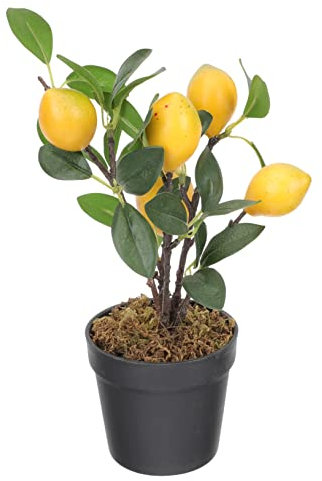 Cabilock Künstlicher Zitronen Bonsai Tischdekoration Realistische Gefälschte Zitrone Home Dekor Pflegeleicht Für Wohnzimmer Küche