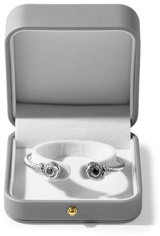 Oirlv Gris PU Cuir Ecrin Bracelet,Boite Cadeau Bracelet Pour La Saint Valentin,Anniversaire
