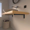 MLOQI 4 Pezzi Staffe per Mensole Pesanti Industrial, Reggimensola, Reggi Mensola da Muro, Staffe a L, Supporti per Scaffali Aperti Mensole Telaio Lavabo Bagno con Viti (45 cm)