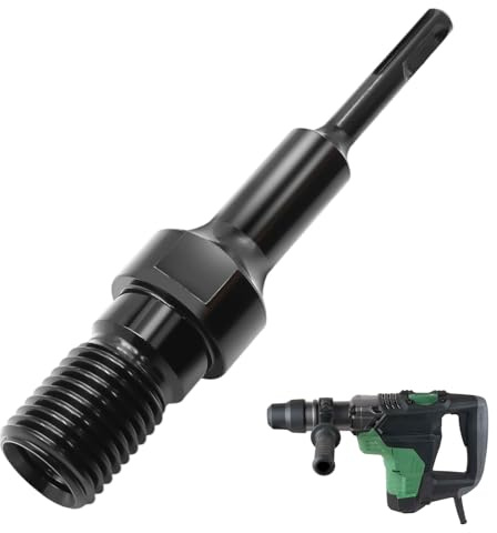 SDS Plus Adapter, Adapter 1 1/4 UNC auf SDS Plus für Diamantbohrkrone | Adaper für Kernbohrer, 190mm Bohrverlängerung aus 40CrMo Stahl, Bohrkronen Adapter 1 1/4