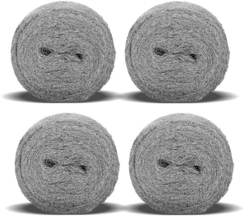 CZ Store® Stålull Grad 0000 X4 | 4 x 120 g | ✮ Livstidsgaranti ✮ | Fin Stålull för Trä, Glas & Metall | Reptålig Finish & Polering