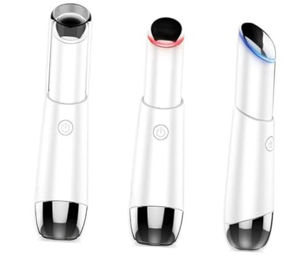 Hohopeti Electric Eye Massager Device with Anti-aging and Anti-wrinkle Features, Compact White Abs and PC Material for Eye Care, Suitable for Use with Skin Care Products