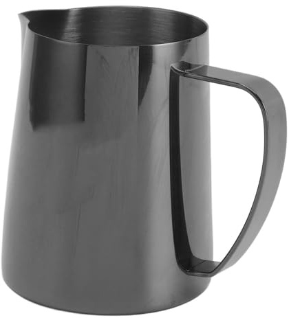 ASHATA Taza de Espuma de café Multiusos Control de Dosificación Versátil y Preciso para los Amantes del café (Negro 600ML)