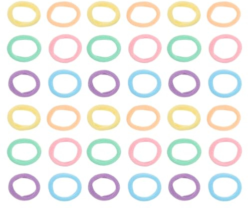 Milisten 500 St Pojke Flicka Elastiska Hårband Små Sömlösa Tygband Färgglada Stretchiga Hästsvanshållare Non-slip För Lekfulla Frisyrer och Dagligt Användande