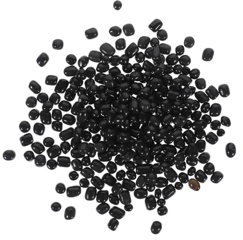 Lurrose Gravier Aquarium Verre Noir Galets Lisses pour Décoration de Récipients et Aménagement Paysager Ornements Cachés et Graviers pour Aquariums et Bonsaïs