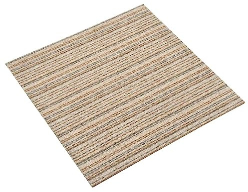 Piastrelle adesive per pavimenti, piastrelle in PVC, autoadesive, 20 pezzi, 1,86 m², beige, pavimento per soggiorno, cucina, sala da pranzo