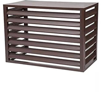 Cubierta de aire acondicionado para exteriores, protección de unidad de aluminio, elegante valla para ocultar aire acondicionado y bomba de calor, escudo resistente a la intemperie para unidades de
