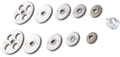 MasYosh Set di Ingranaggi per Tornio da 11 Pezzi, Pulegge Motore T80 T60 T50 T40 T35 T30 17 Denti, Materiale in Ferro Grigio HT250, Alta Precisione per Micro Tornio e Macchine Utensili