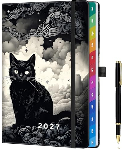 Terminplaner 2027 A5 – Buchkalender 2027, Kalenderbuch 2027 Januar–Dezember | Wochenkalender 2027 (1 Woche auf 2 Seiten), Wochenplaner mit Monatsübersicht, 100 g/m² Papier, Leseband & Stiftschlaufe