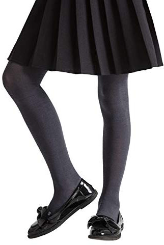 SockShop Girls 1 Pair Plain Bamboo Tights Grey 9 to 10 years