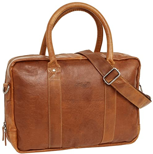 Gusti Leder „Fynn“ Aktentasche Leder – Vintage Businesstasche für Damen & Herren, Laptoptasche, Uni- & Bürotasche