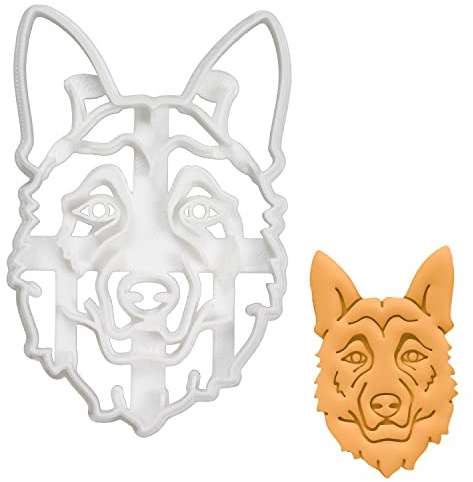 Deutscher Schäferhund Gesicht Ausstechform, German Shepherd keksausstecher 1 Teil, Bakerlogy