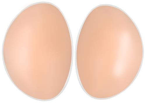 IVITA Bra Insert Pads Push Up Inserts de Soutien Gorge en Silicone Push Up Breast Pads Enhancer Rembourrage du Buste pour Maillot de Bain Bikini (Beige, L-261g/Paar-Cup C)