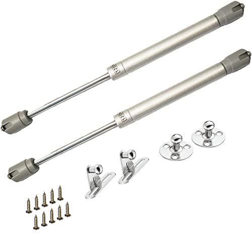 ZFYQ Gasdruckfeder 2 Stück Hydraulisch Pneumatische Küchenschrank Gasfeder Halterung, 120N/12kg Klappenbeschlag Türdämpfer Stoßdämpfer Gasdruckdämpfer, mit Schrauben Befestigungselementen