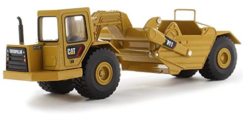 Caterpillar Diecast Masters 85695 Scraper 611, véhicule de Chantier Cat très détaillé dans Une boîte à fenêtre de présentation, échelle 1:64, à partir de 8 Ans