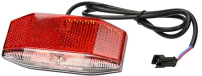 windmeile | Rücklicht, LED, Gute Sichtbarkeit, Schwarz, Wasserdicht, E-Bike, Elektro Fahrrad, Pedelec, 6V bis 48V, SM-2A-Stecker