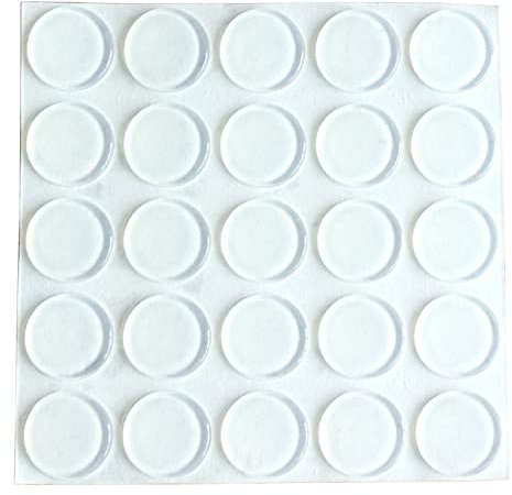 Panngu Elastikpuffer Transparent Rund Durchmesser 20mm X Stärke 2mm, Möbelpuffer Gummifüße Selbstklebend, Schutzpuffer Anschlagdämpfer 25 Stück Silikonpuffer