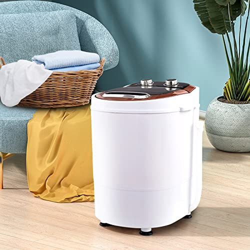LEMROE Mini Washing Machine for Clothes 3KG Washer 1.5KG Drying Spin Cycle Portable Compact Electric Washers for Camping, Caravan, Dorms Apartments, College Rooms
