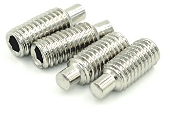 M3 Gewindestifte mit Innensechskant und Zapfen, Edelstahl, 100 Stück (M3 x 4 mm)