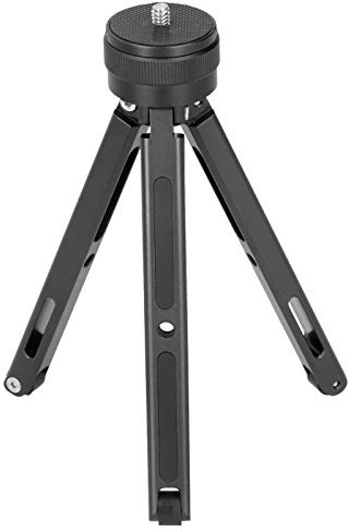 Kamerahandy-Stativ, 1/4-Zoll-Stativständer 3-13 cm Verstellbarer Tischhalter für Mobiltelefone für Spiegellose Kamera, Spiegelreflexkamera, Sportkamera (Schwarz)