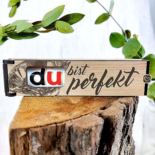 Du bist perfekt - Schokoriegel Geschenkbox inkl. Duplo - Mama Geschenk, Partner Geschenke, Ein Perfekter Ehemann, Die Perfekte Ehefrau, Geschenkidee Mann, Schokolade, Beste Freundin Geschenk